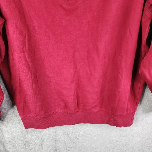 Mens Red Roundtree & Yorke Pullover Sweatshirt 1/2 Zip Long Sleeve Size 2XT - Picture 3 of 10